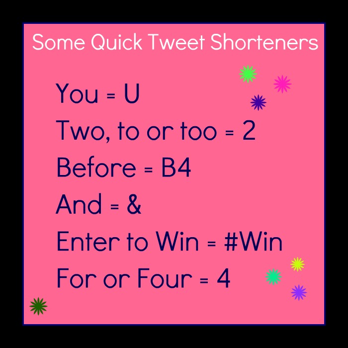 Words you can shorten for Tweets